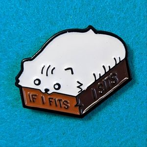 If I Fits, I Sits Pin - Cat in a Box